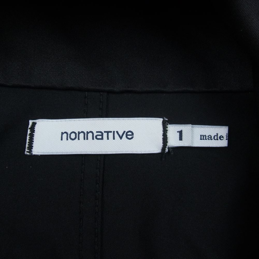 nonnative ノンネイティブ NN-J3201 STRANGER HOODED COAT POLY TWILL STRETCH OVERDYED フーデッドコート オーバーダイ 加工ツイル モッズ コート チャコール系 1【中古】