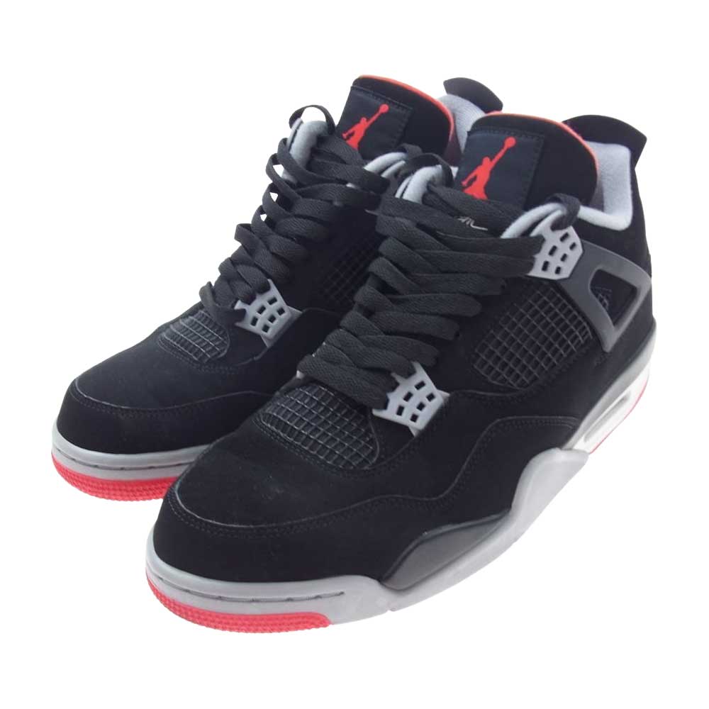 NIKE AIR JORDAN ナイキ ジョーダン 308497-060 AIR JORDAN 4 RETRO BRED エアジョーダン4 レトロ ブレッド ハイカット スニーカー ブラック系 29.0cm【中古】