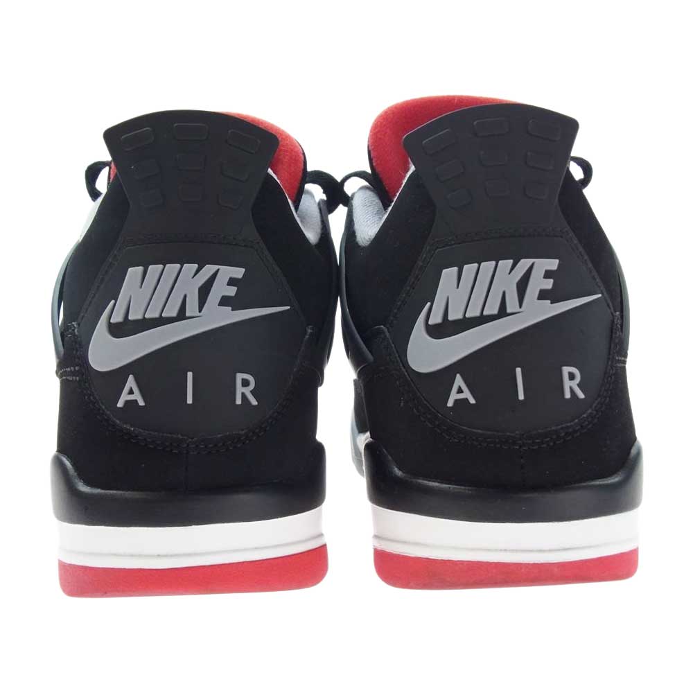 NIKE AIR JORDAN ナイキ ジョーダン 308497-060 AIR JORDAN 4 RETRO BRED エアジョーダン4 レトロ ブレッド ハイカット スニーカー ブラック系 29.0cm【中古】