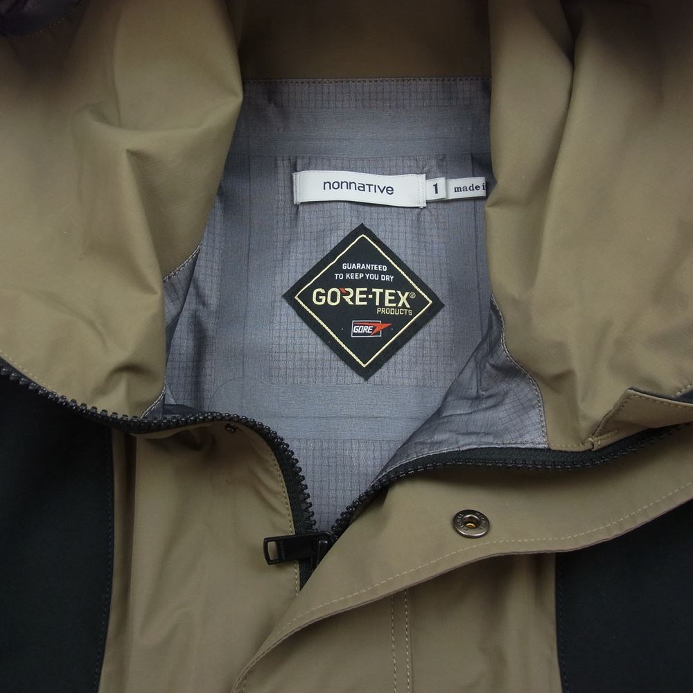 nonnative ノンネイティブ 18AW NN-J3402 ALPINIST HOODED JACKET NYRON RIPSTOP WITH GORE-TEX PRO 3L アルパイン ゴアテックス フーデッド ジャケット ブラック系 ベージュ系 1【美品】【中古】