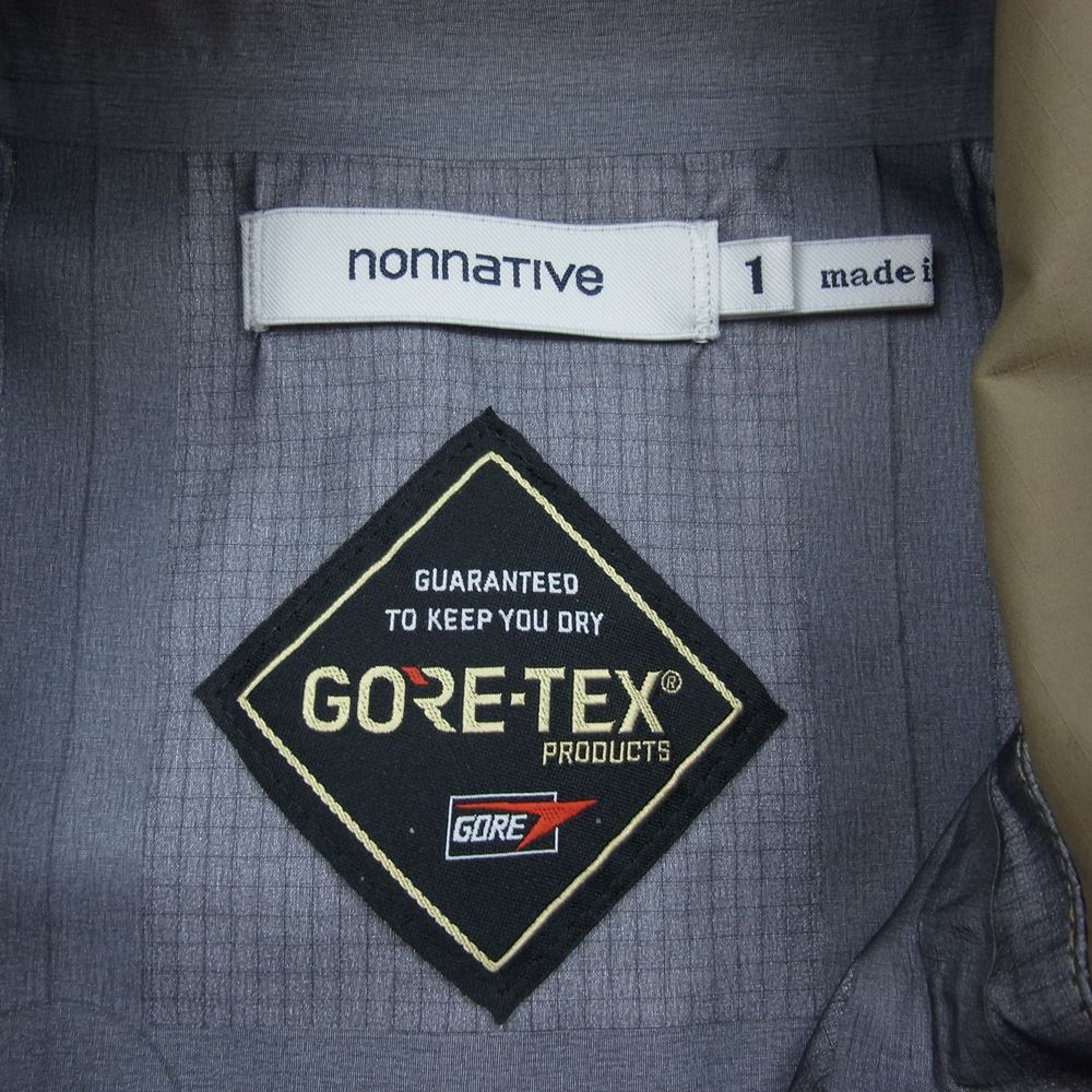 nonnative ノンネイティブ 18AW NN-J3402 ALPINIST HOODED JACKET NYRON RIPSTOP WITH GORE-TEX PRO 3L アルパイン ゴアテックス フーデッド ジャケット ブラック系 ベージュ系 1【美品】【中古】
