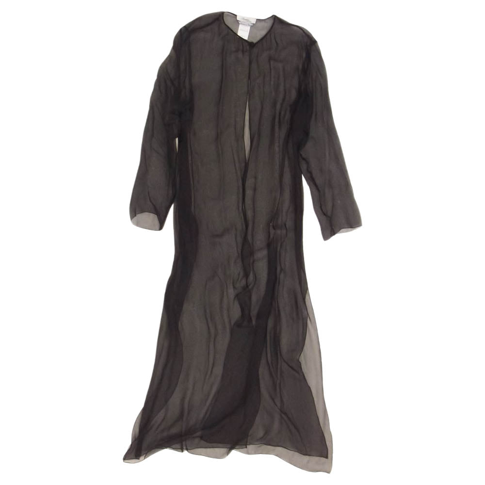 MAX MARA マックスマーラ Pianoforte ピアノフォルテ シルク100％ シアー カーディガン ブラック系 42【中古】