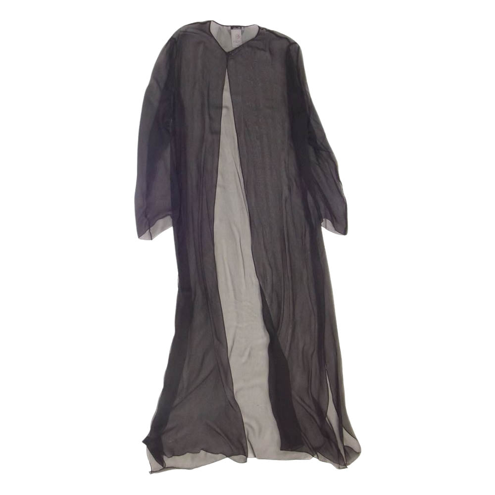 MAX MARA マックスマーラ Pianoforte ピアノフォルテ シルク100％ シアー カーディガン ブラック系 42【中古】