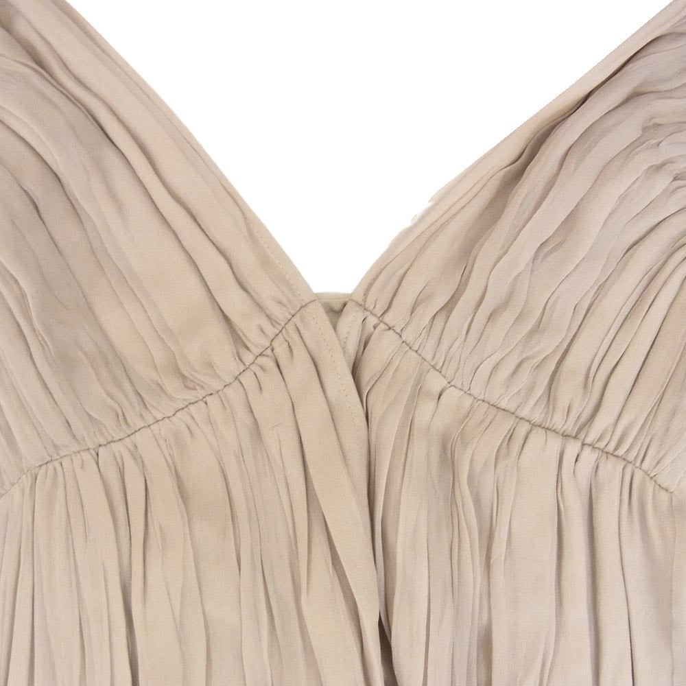 Stella McCartney ステラマッカートニー 2007 SR213 シルク100％ ロング ワンピース ドレス ベージュ系 40【中古】