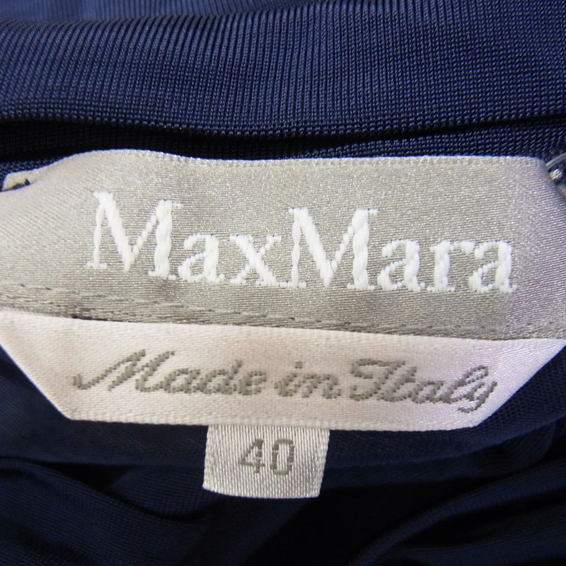 MAX MARA マックスマーラ ロング ドレス ワンピース ネイビー系 40【中古】