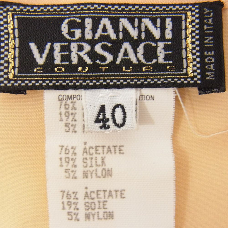 Gianni Versace ジャンニ・ヴェルサーチ シルク混 キャミソール ワンピース ドレス オレンジ系 40【中古】