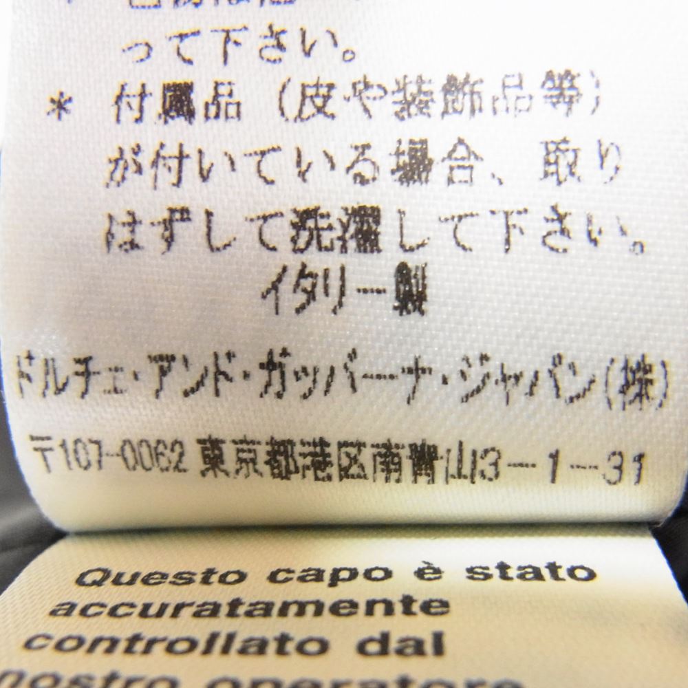 DOLCE&GABBANA ドルチェアンドガッバーナ Vネック ノースリーブ ワンピース ドレス ブラック系 42【中古】