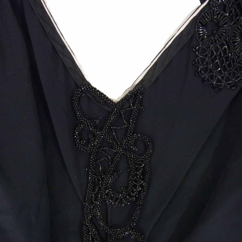 PRADA プラダ ノースリーブ リボン ワンピース ドレス ブラック系 40【中古】