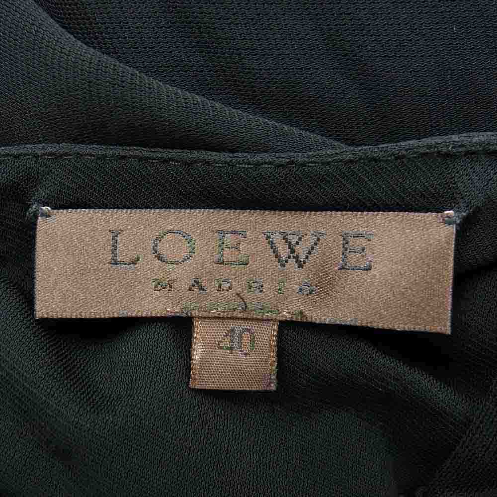 LOEWE ロエベ 2E6320  アシンメトリー ロング ワンピース ドレス  ブラック系 40【中古】