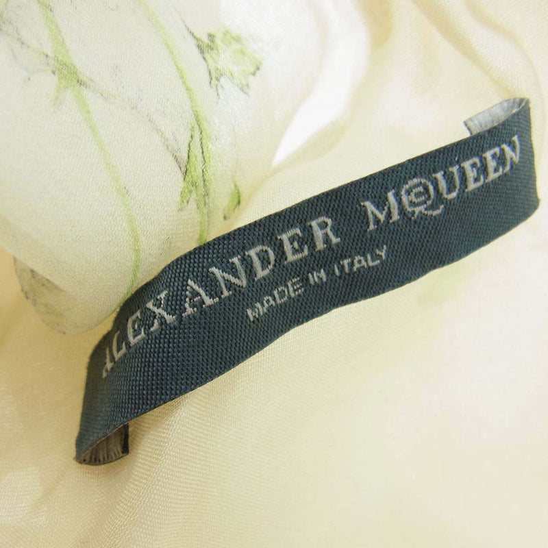 Alexander McQueen アレキサンダーマックイーン 国内正規品 イタリア製 総シルクシフォン ホルターネック ドレス ベージュ系 40【中古】