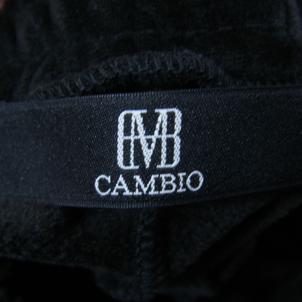 カンビオ コーデュロイ 2タック ワイド パンツ ブラック系 L【美品】【中古】