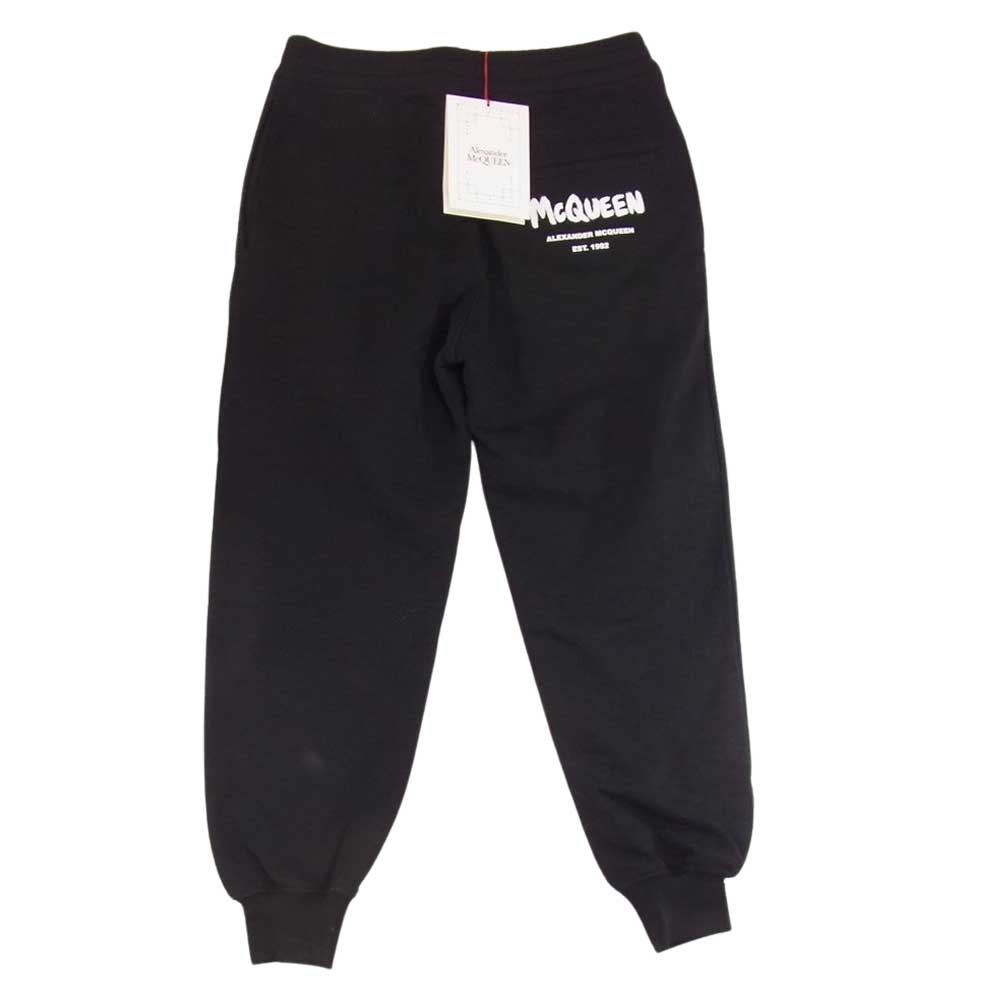 Alexander McQueen アレキサンダーマックイーン 658545 グラフィティ ペイントロゴ ジョガー スウェットパンツ ブラック ブラック系 38【美品】【中古】