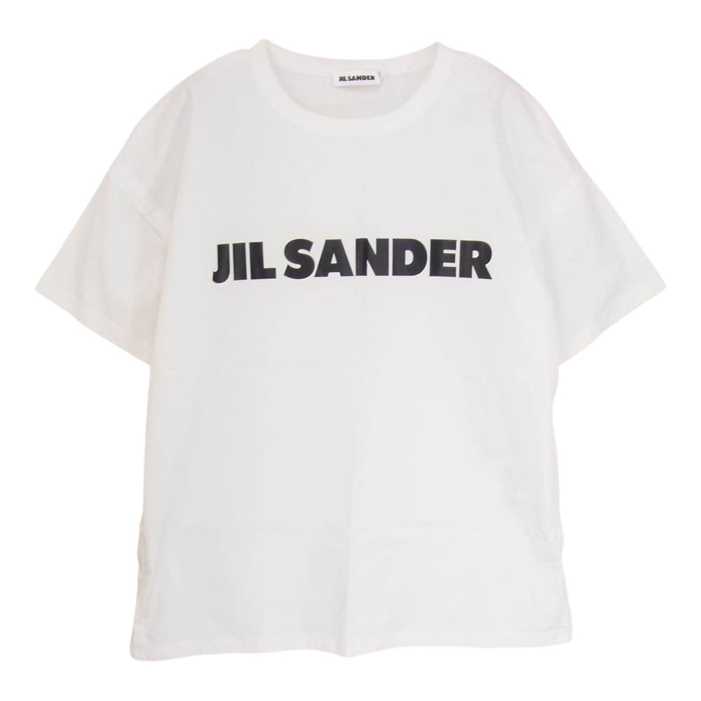 JIL SANDER ジルサンダー JSPO705060 WO247608A ロゴプリント クルーネック 半袖 Tシャツ ホワイト系 S【中古】