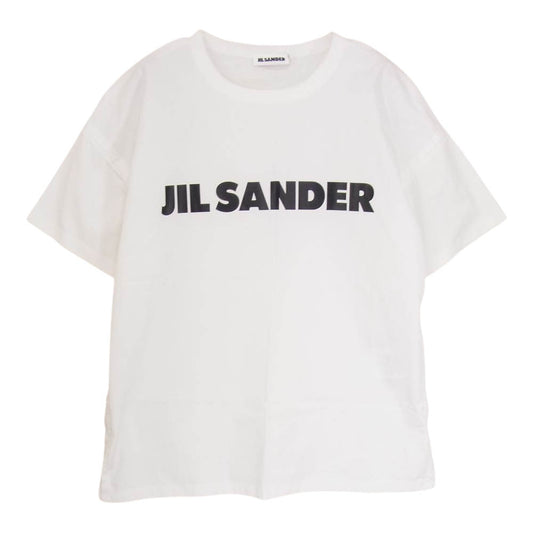JIL SANDER ジルサンダー JSPO705060 WO247608A ロゴプリント クルーネック 半袖 Tシャツ ホワイト系 S【中古】