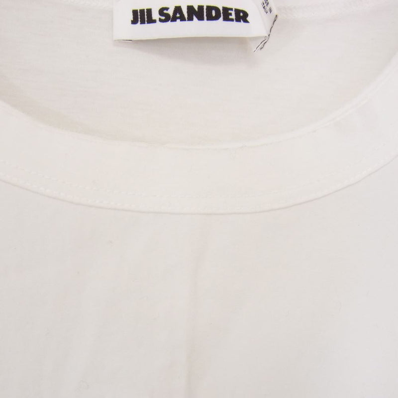 JIL SANDER ジルサンダー JSPO705060 WO247608A ロゴプリント クルーネック 半袖 Tシャツ ホワイト系 S【中古】