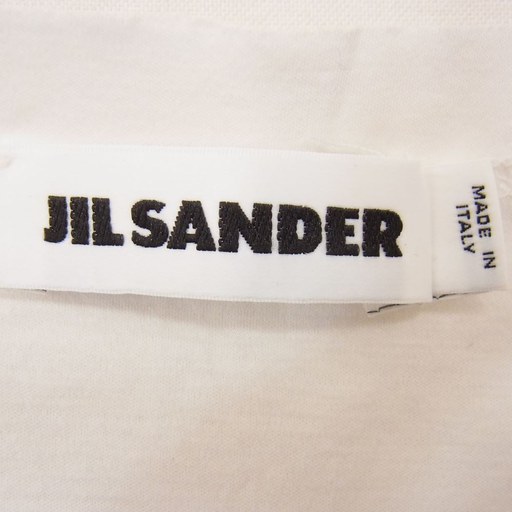 JIL SANDER ジルサンダー JSPO705060 WO247608A ロゴプリント クルーネック 半袖 Tシャツ ホワイト系 S【中古】