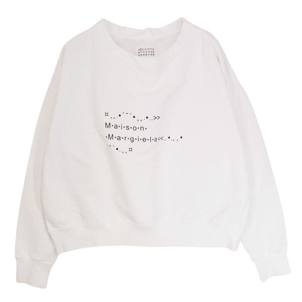 MAISON MARGIELA メゾンマルジェラ 22SS S51GU0112 １ライン フォトジェネレーター 四つタグ ４ステッチ スウェット トレーナー ホワイト ホワイト系 S【中古】
