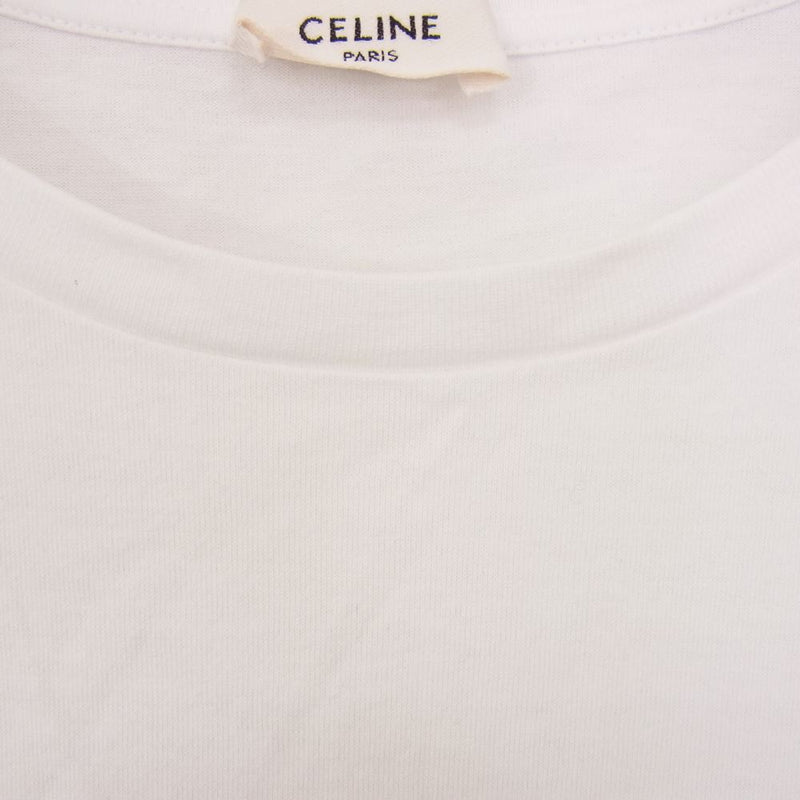 CELINE セリーヌ 2X314916G クラシックロゴプリント クルーネック 半袖 Tシャツ ホワイト系 M【中古】