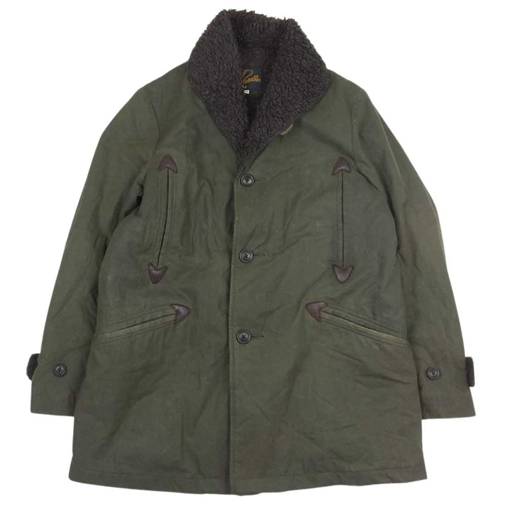 Needles ニードルス パラフィン加工 カナディアン ボア ジャケット ショールカラーコート XS カーキ系 XS【中古】