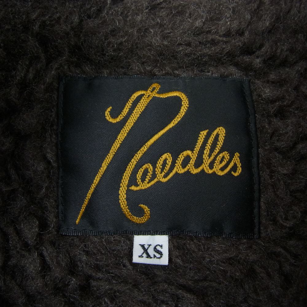 Needles ニードルス パラフィン加工 カナディアン ボア ジャケット ショールカラーコート XS カーキ系 XS【中古】
