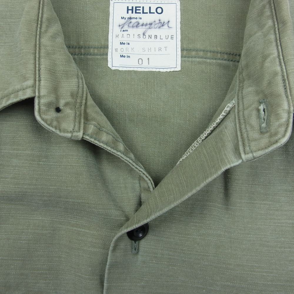 MADISON BLUE マディソンブルー 14AW MB14AW-08-3 HAMPTON WORK ハンプトン コットン ワーク 長袖 シャツ カーキ系 F【中古】