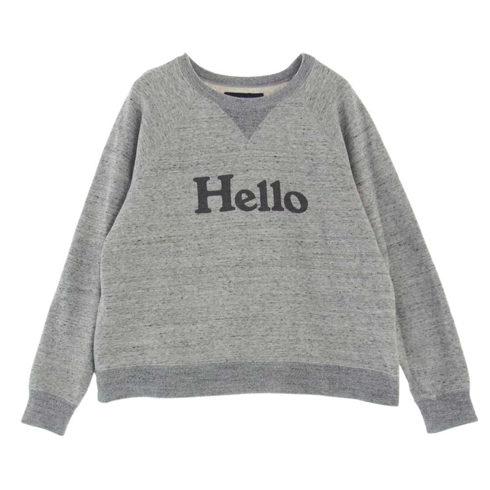 MADISON BLUE マディソンブルー MB224-7005 HELLO SWEAT L/S URAKE DYED 裏毛 ハロー プルオーバー スウェット グレー系 S【美品】【中古】