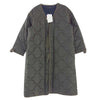 MADISON BLUE マディソンブルー MB214-2014 QUILTING NOCOLLAR COAT 高密度ナイロンリップストップ 撥水 キルティング ノーカラーコート カーキ系 S【新古品】【未使用】【中古】