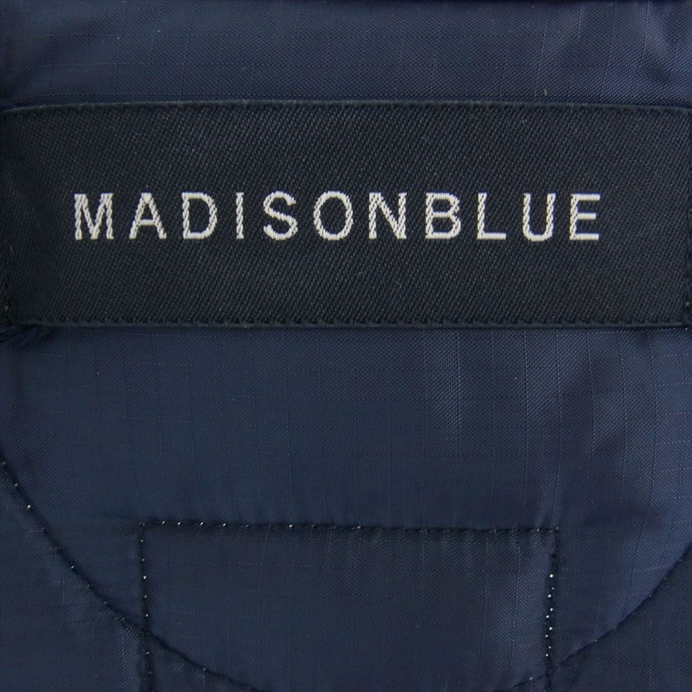 MADISON BLUE マディソンブルー MB214-2014 QUILTING NOCOLLAR COAT 高密度ナイロンリップストップ 撥水 キルティング ノーカラーコート カーキ系 S【新古品】【未使用】【中古】