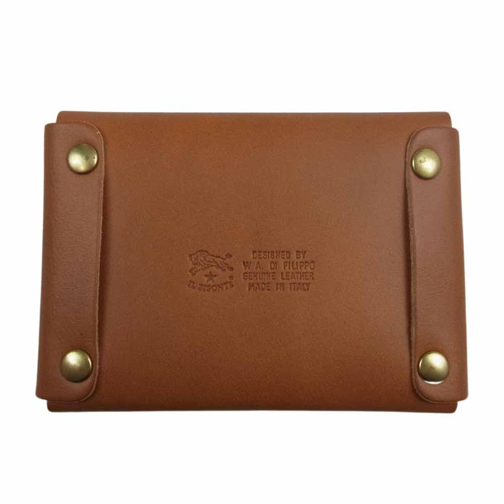 IL BISONTE イルビゾンテ カードケース パスケース 小銭入れ コインケース ブラウン  ブラウン系【中古】