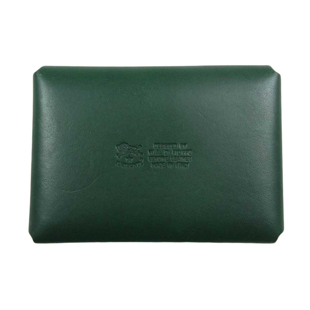 IL BISONTE イルビゾンテ カードケース パスケース 小銭入れ コインケース グリーン グリーン系【中古】