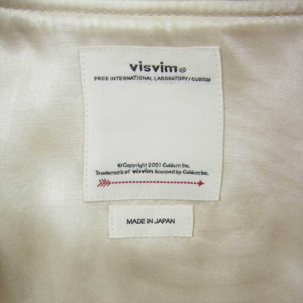VISVIM ビズビム 20AW 0120205013021 VARSITY SB JKT WOOL バーシティ スタジアム ジャケット スタジャン ウール レザー ベージュ系 2【極上美品】【中古】