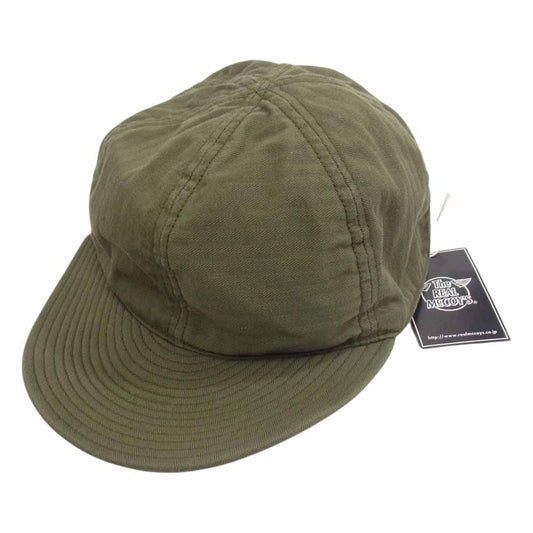 The REAL McCOY'S ザリアルマッコイズ MA16001 160 GREEN TYPE A-3 CAP コットン ミリタリー メカニカル キャップ カーキ系 7 1/4【美品】【中古】