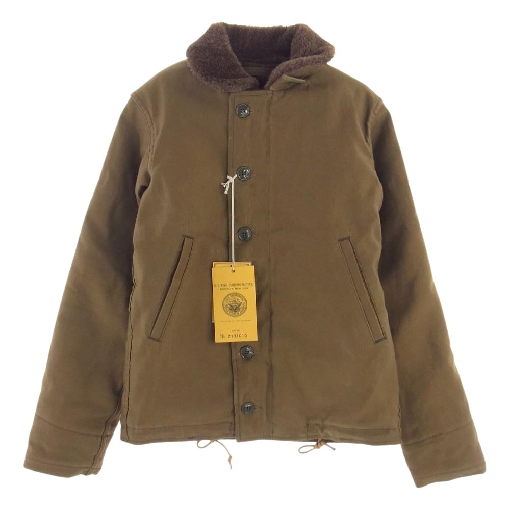 FREEWHEELERS フリーホイーラーズ 2131015 DECK ZIP TYPE N-1 デッキ ジャケット カーキ系 34【新古品】【未使用】【中古】