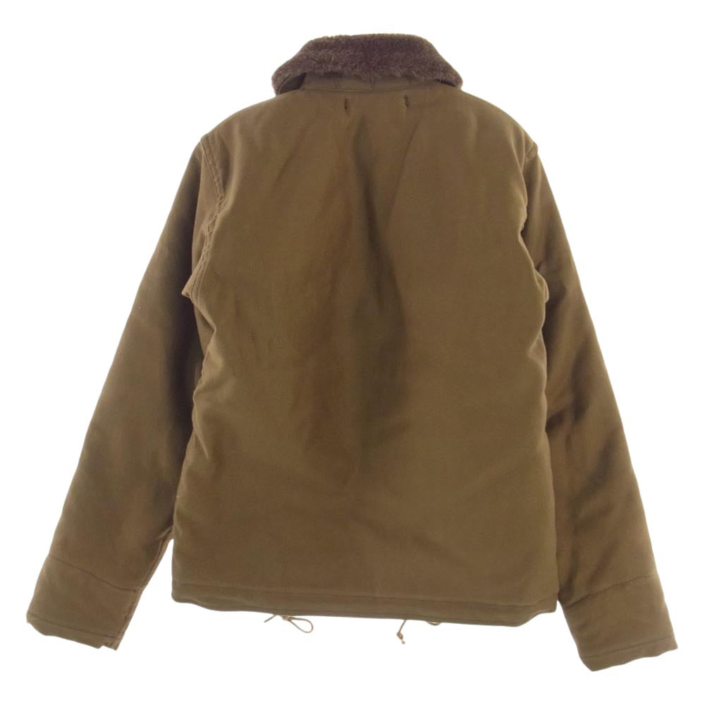 FREEWHEELERS フリーホイーラーズ 2131015 DECK ZIP TYPE N-1 デッキ ジャケット カーキ系 34【新古品】【未使用】【中古】