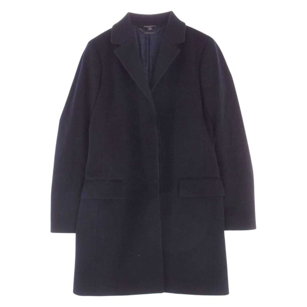 Brooks Brothers ブルックスブラザーズ Loro Piana ロロピアーナ 裏地キュプラ ウール 比翼 チェスターコート ネイビー系 ０【中古】