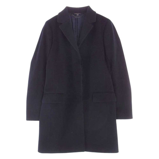 Brooks Brothers ブルックスブラザーズ Loro Piana ロロピアーナ 裏地キュプラ ウール 比翼 チェスターコート ネイビー系 ０【中古】