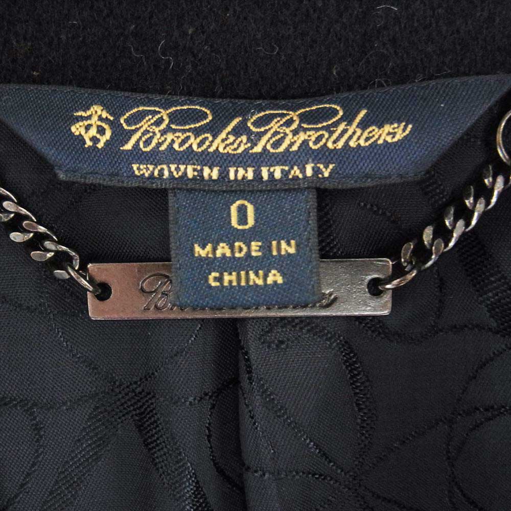 Brooks Brothers ブルックスブラザーズ Loro Piana ロロピアーナ 裏地キュプラ ウール 比翼 チェスターコート ネイビー系 ０【中古】
