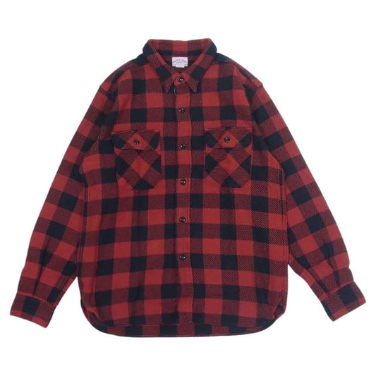 The REAL McCOY'S ザリアルマッコイズ  MS20101 8HU BUFFALO CHECK FLANNEL SHIRT バッファロー チェック フランネル 長袖 シャツ レッド系 ブラック系 15【中古】