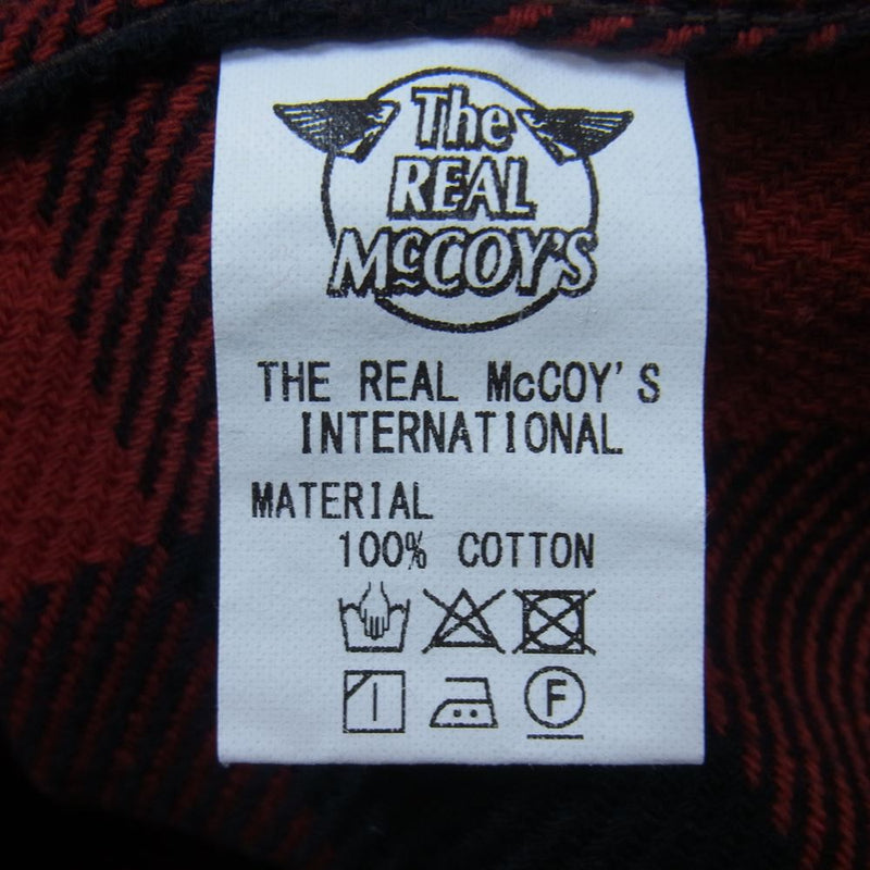 The REAL McCOY'S ザリアルマッコイズ  MS20101 8HU BUFFALO CHECK FLANNEL SHIRT バッファロー チェック フランネル 長袖 シャツ レッド系 ブラック系 15【中古】