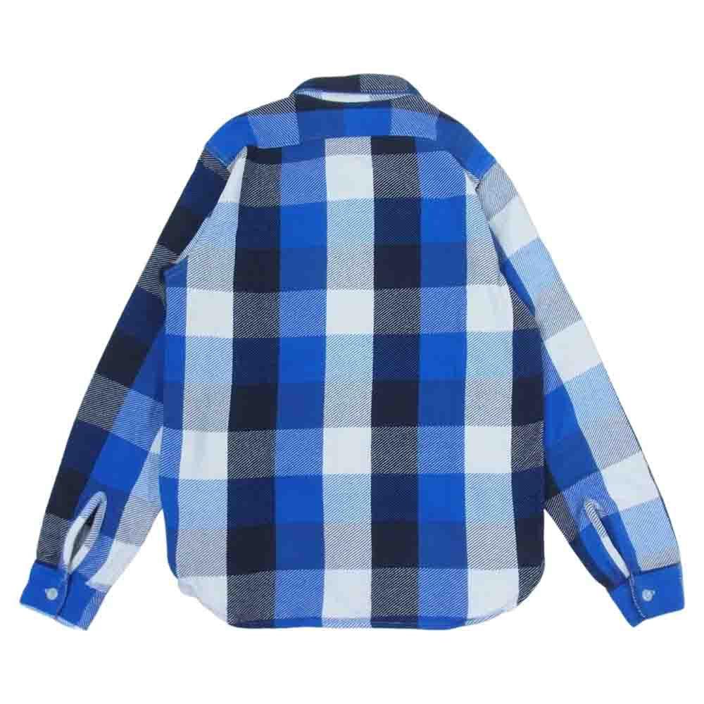 The REAL McCOY'S ザリアルマッコイズ MS15131 LOT.948 8HU FLANNEL SHIRT フランネル チェック 長袖 シャツ ブルー系 15【美品】【中古】