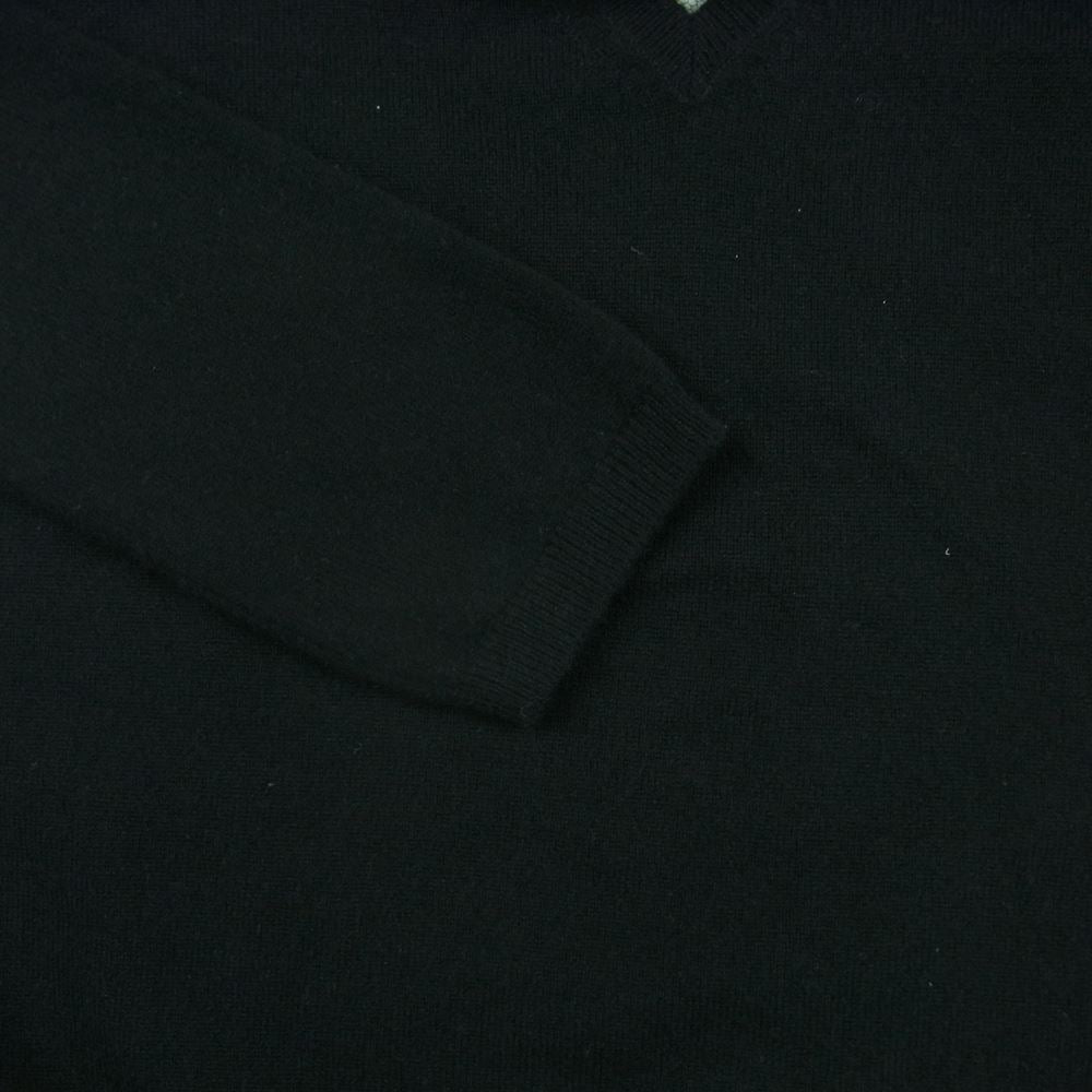 Drawer ドゥロワー 6513-299-0743 D FA1 CA12G LACE V PO 12G 天竺 バックレース Vネック ニット ブラック系 1【中古】