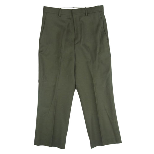 Drawer ドゥロワー D FA1 WO KARSEY PRS PTS カルゼ センタープレス ストレート パンツ カーキ系 40【中古】