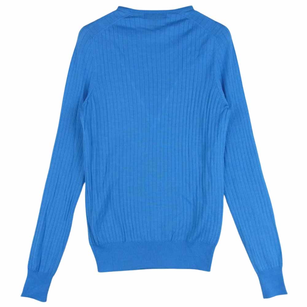 Drawer ドゥロワー 6513-106-0778 D CA/SI 18G CN カシミヤ シルク クルーネック ニット 中国製 ブルー系 1【中古】