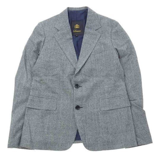 Drawer ドゥロワー 22SS 6522-299-0522 D WT W/GREN TLD JKT 裏地シルク100％ ウール グレンチェック 2B テーラードジャケット グレー系 40【中古】