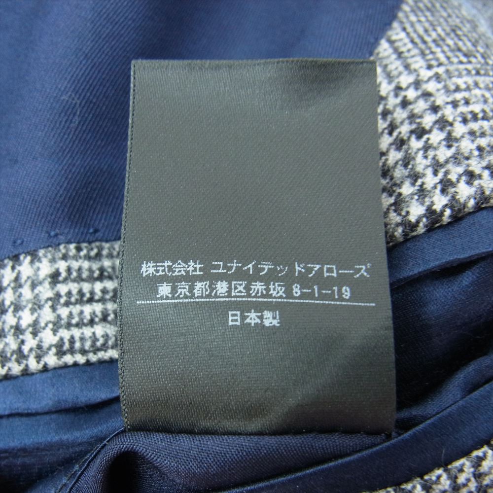 Drawer ドゥロワー 22SS 6522-299-0522 D WT W/GREN TLD JKT 裏地シルク100％ ウール グレンチェック 2B テーラードジャケット グレー系 40【中古】