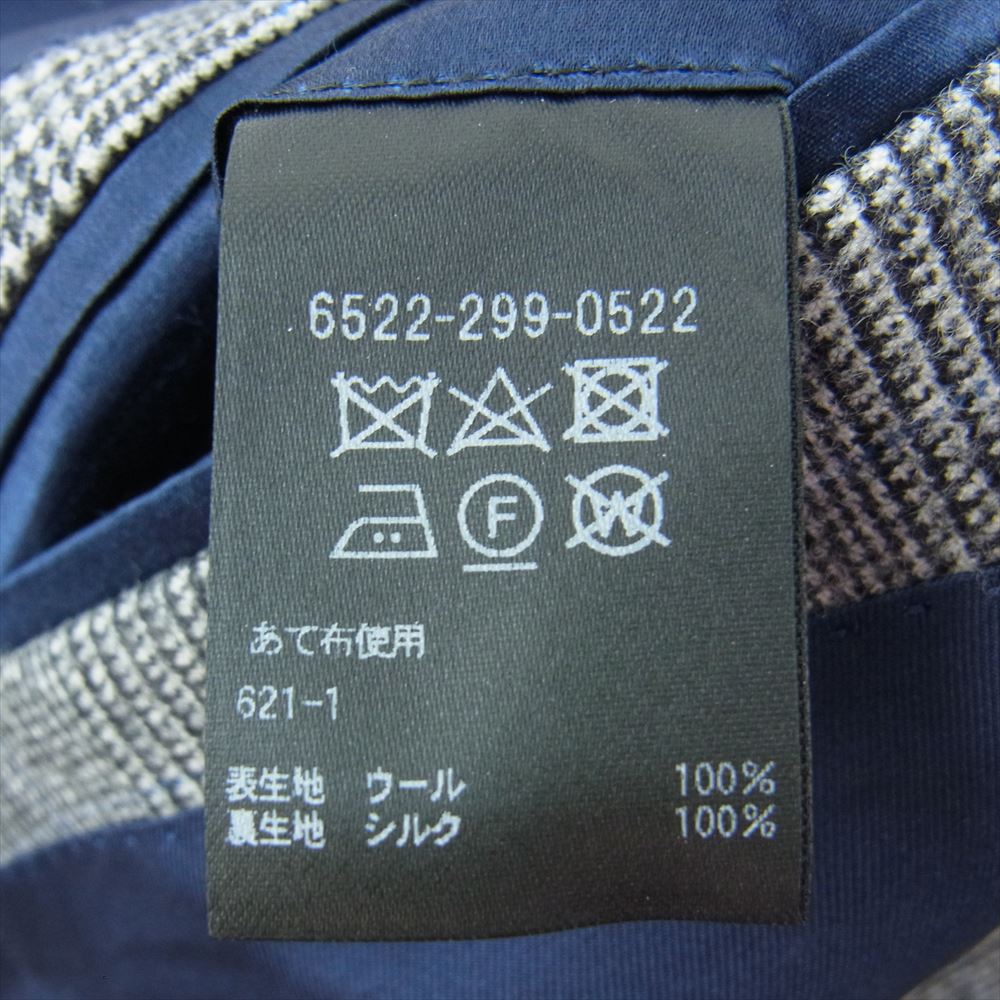 Drawer ドゥロワー 22SS 6522-299-0522 D WT W/GREN TLD JKT 裏地シルク100％ ウール グレンチェック 2B テーラードジャケット グレー系 40【中古】