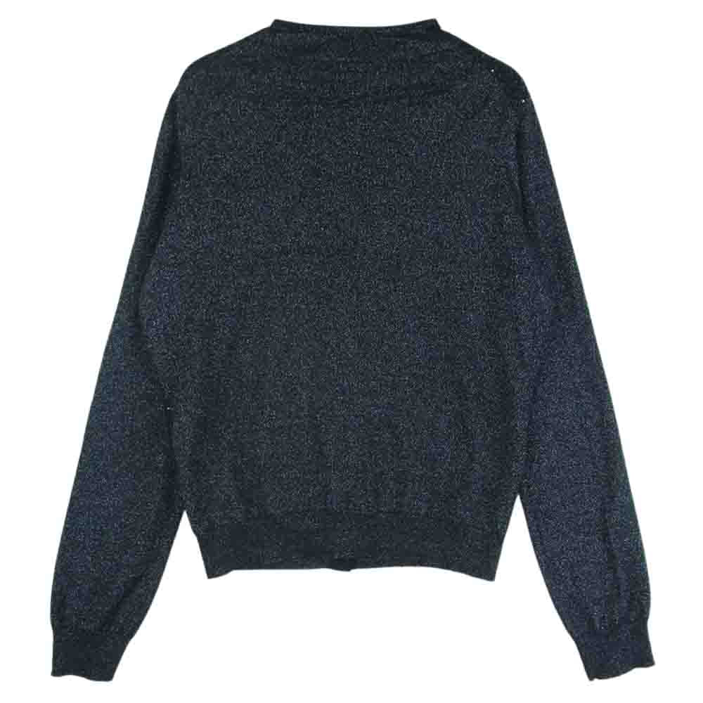 Drawer ドゥロワー 6515-106-0357 D PRE1 CA/SI18G LAME CGN カシミア シルク 18G ラメ スパンコール カーディガン ダークグレー系 1【中古】