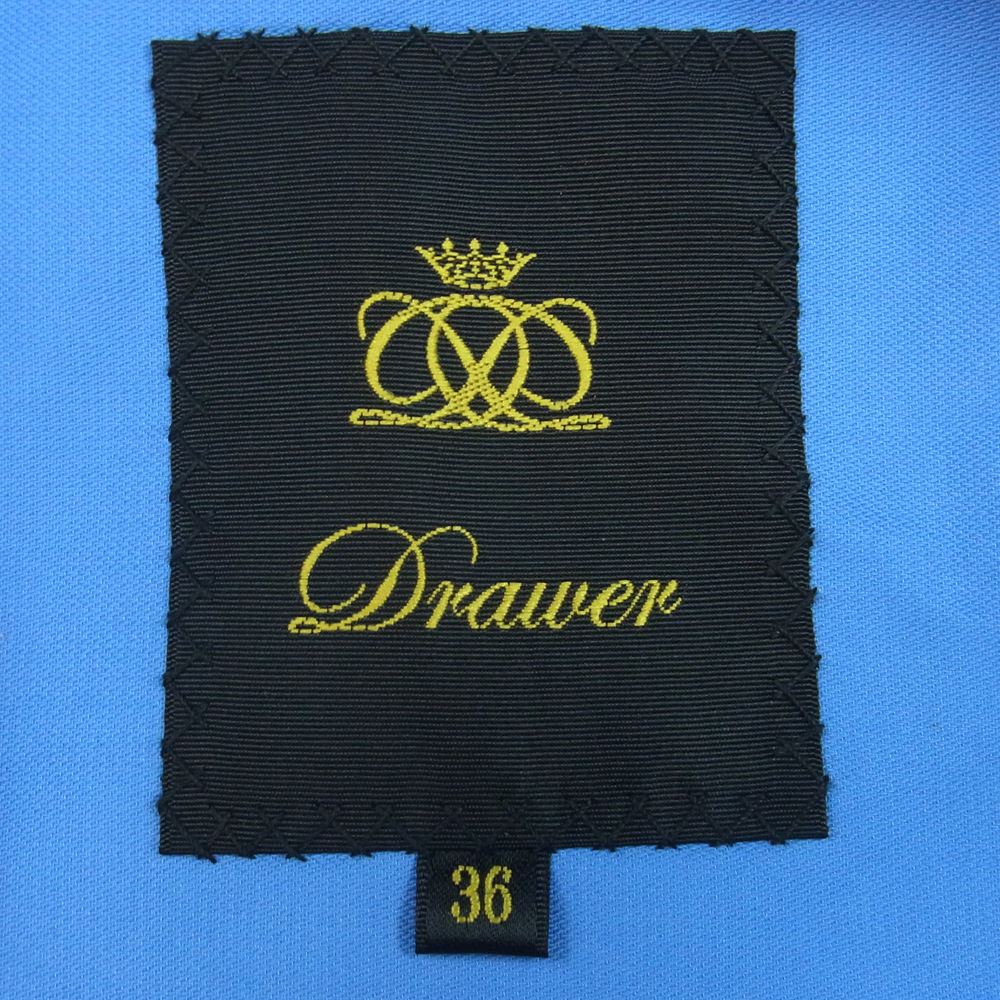Drawer ドゥロワー 6522-299-0523 D RT2 CO RATINE DRPSLVJK ダブルクロス ドロップショルダー ジャケット ライトブルー系 36【中古】