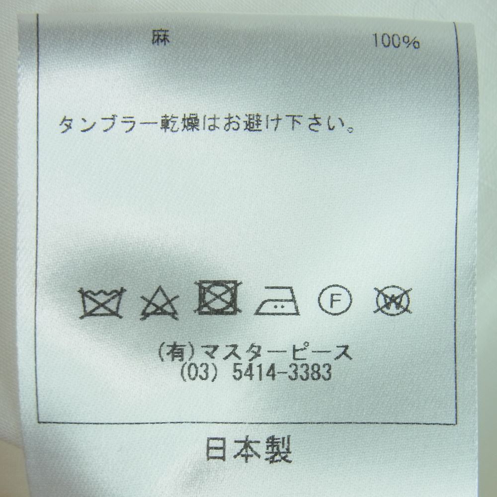 Drawer ドゥロワー 1219-31400 scye サイ別注 リネン100％ 麻 フリル ブラウス 長袖 シャツ 日本製 ホワイト系 40【中古】