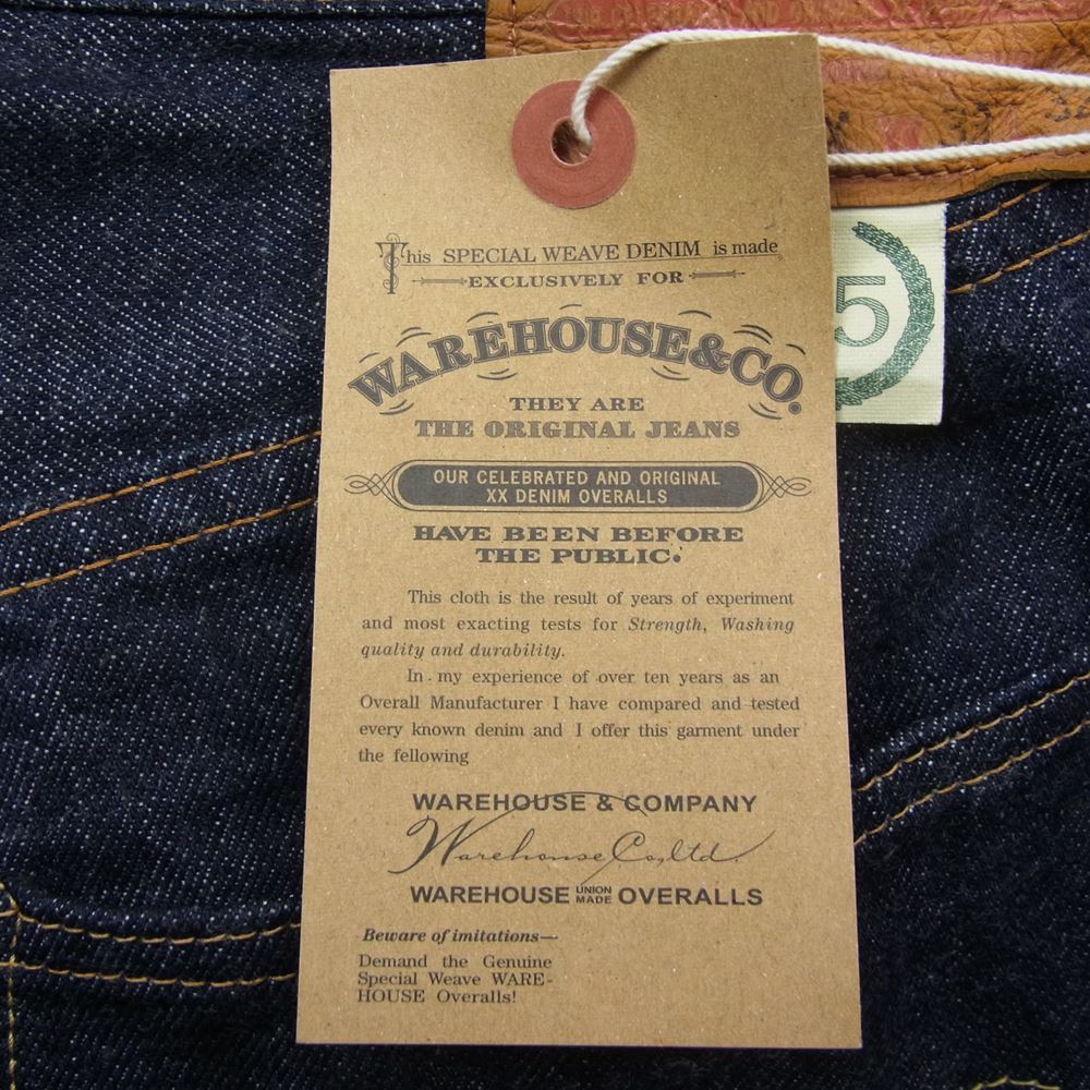 WAREHOUSE ウエアハウス 25th 25周年 限定 1950モデル デニム パンツ W33 インディゴブルー系 33【美品】【中古】